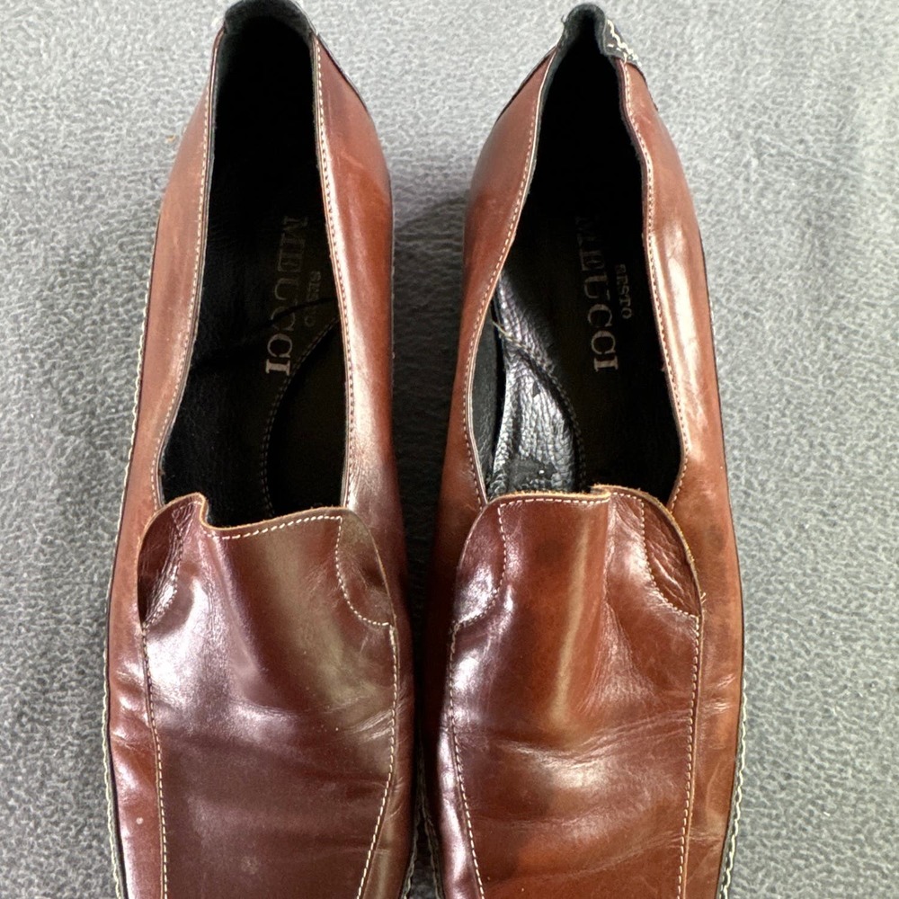 Seati meucci‎ leather  loafers size 8